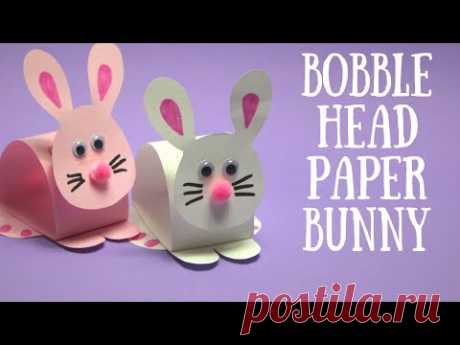 Bobble Head Paper Bunny | Easter Craft  Ideas - YouTube