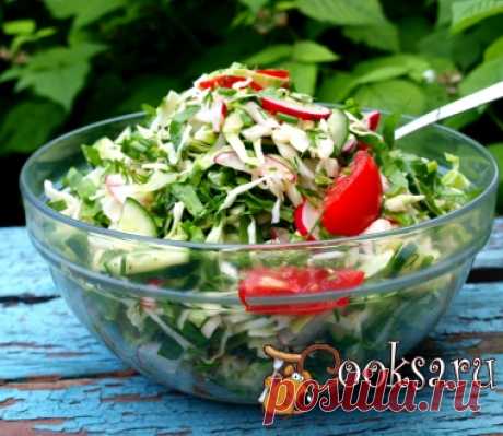 Овощной салат "Здравствуй лето!" фото рецепт приготовления