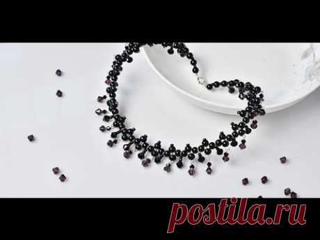 Pandahall Tutorial on How to Make Chic Black Glass Beads Necklace