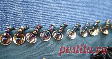 Beading Tutorial: Mushrooms    Mushroom trim on a belt.   In case you were not aware, I have been making up the names for these Bellydance beading tutorials. Mushrooms ...