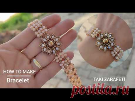 [DIY] Farklı Çiçekli Bileklik yapımı.Different Flowery   Bracelet making.How to make beaded bracelet