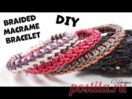 How to make a braided macrame bracelet ⎮ Macrame jewelry tutorial