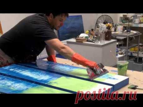 ▶ How to Artist Demo Studio Abstract Painting Gloss / Resin Art by Shane Townley - YouTube