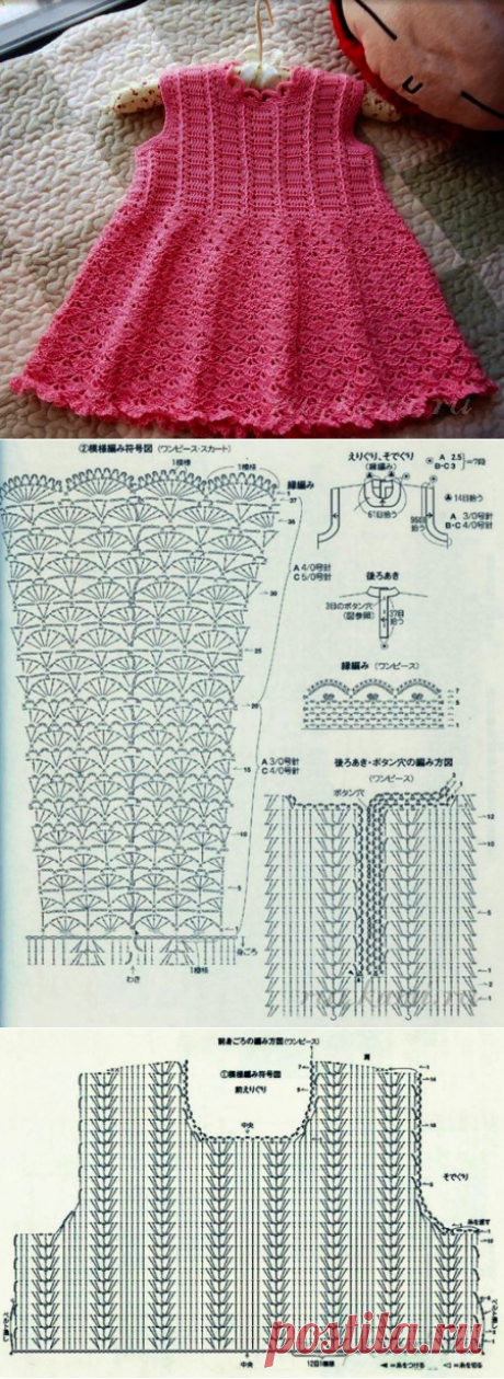 Платье для девочки крючком » Сайт &quot;Ручками&quot; - делаем вещи своими руками