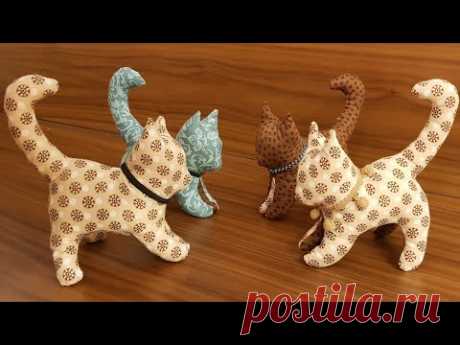 Gatinho de Tecido - DIY - Fabric Cat - Plush Cat - Tutorial de Costura