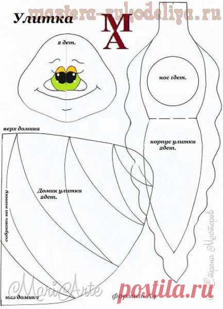 Мастер-класс по шитью игрушек: Улитка
