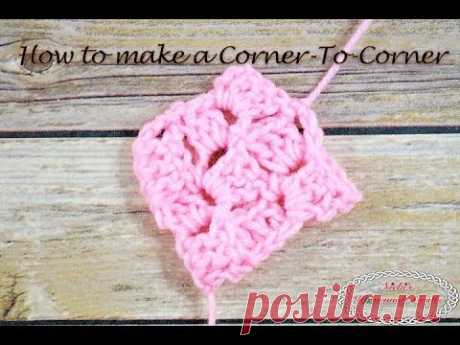 How to do the Corner to Corner (C2C) Stitch Pattern - with increases and decreases
