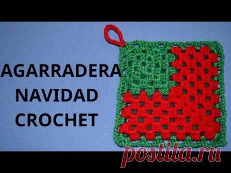 Agarradera Navidad en tejido crochet tutorial paso a paso.