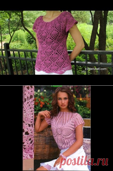 Как связать блузку. Кофточка летняя - 1 часть - Crochet blouse summer - вязание крючком. - YouTube