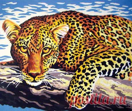 Купить вышивку "Взгляд леопарда" (арт. 6.254) от "Grafitec"