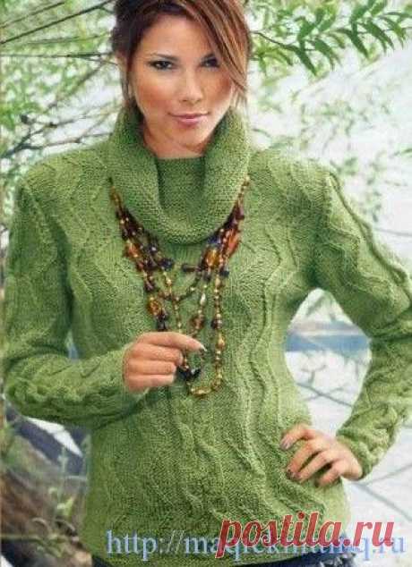 Красивый женский пуловер - Волшебный мир вязания