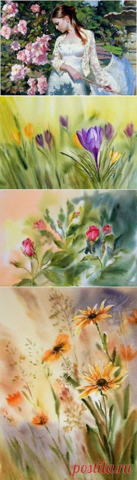 Цветы и живопись