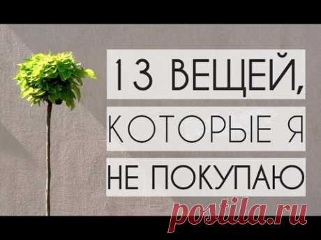 МИНИМАЛИЗМ. 13 вещей, которые я НЕ ПОКУПАЮ. ЛИЧНЫЕ ФИНАНСЫ. ШИКОНОМИЯ. ДЕНЬГИ