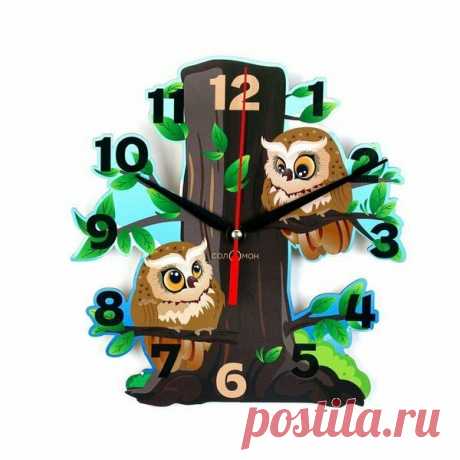 Часы настенные, фигурные "Совы", плавный ход, d=24 см Соломон 10106906 . — купить в интернет-магазине по низкой цене на Яндекс Маркете