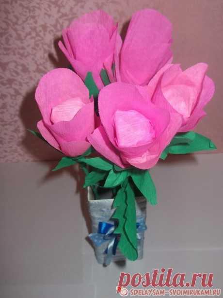Весенние тюльпаны - букет из конфет » Сделай сам своими руками - поделки и мастер-классы