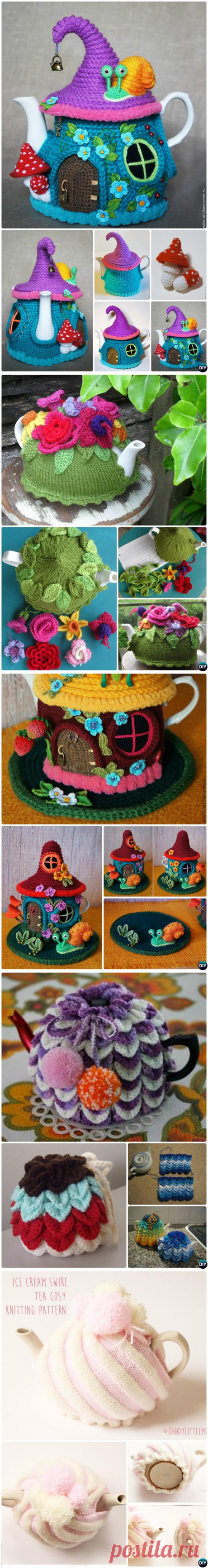 25 Crochet Knit Tea Cozy Free Patterns