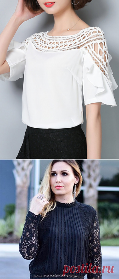 Sexy Ruffled Paneled Short Sleeved Top - StyleWe.com