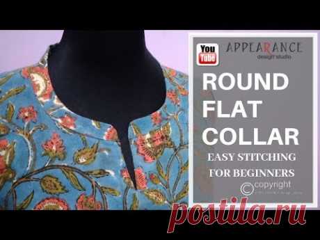 PERFECT ROUND FLAT COLLAR EASY STITCHING FOR BEGINNERS easy method