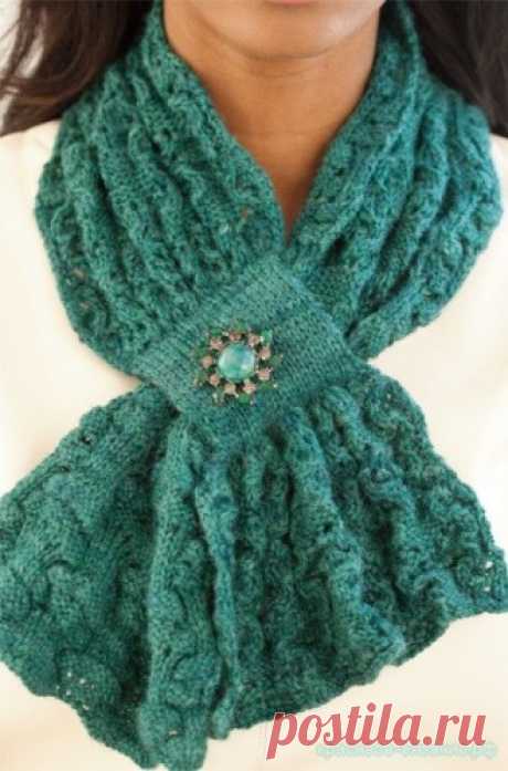 Стильный шарф — Красивое вязание
