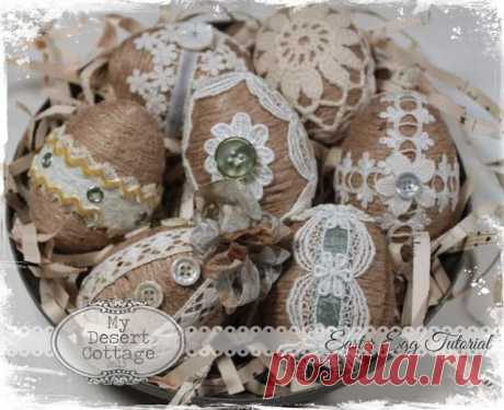 **My Desert Cottage**: Twine and Lace Easter Egg Tutorial