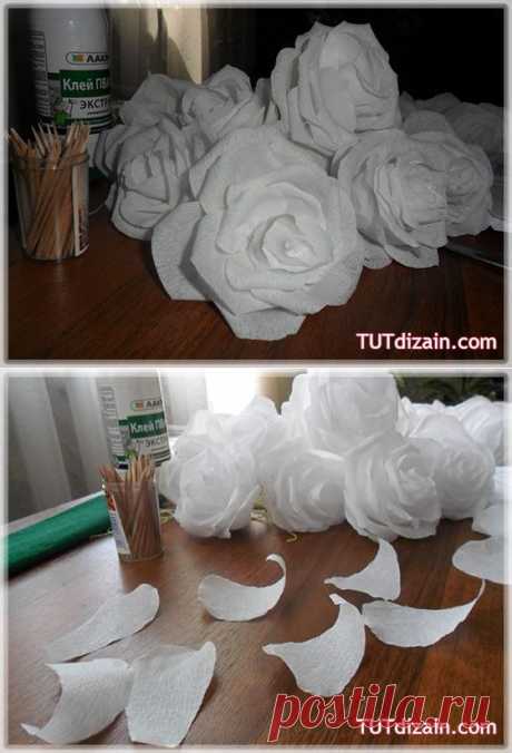 Изготовление розы из гофрированной бумаги » Планета рукоделия