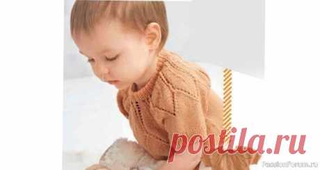 Детский пуловер с ажурной кокеткой. Описание | Вязание спицами для детей Детский пуловер с ажурной кокеткой, напоминающий цветок, станет достойной альтернативой платью. Вязаныйпуловер спицами для детей схема вязания и описание.Размеры:68/74 и 80/86Материалы для вязания:100-150 г светло-оранжевой пряжи Schachenmayr Original Egipto Cotton (100% хлопка; 180 м/50...