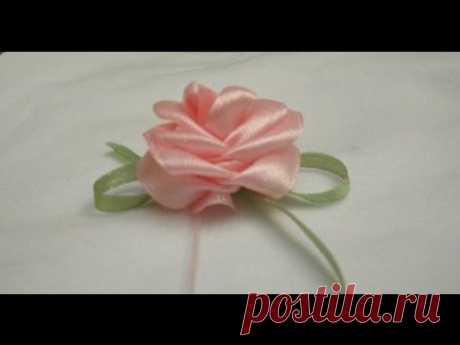 Цветы из лент — маленькие розочки делаем за 1 минуту | razpetelka.ru