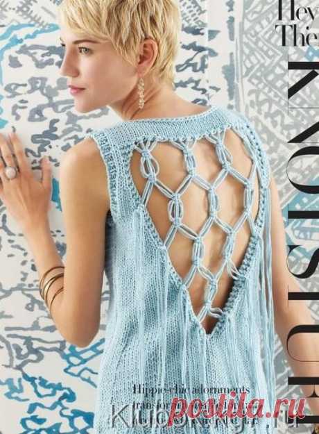 Вязание топа Macrame, модель 16, Vogue ss 2014. | Клубок