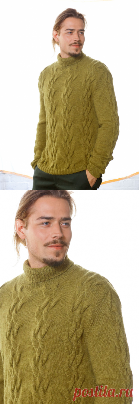 Lana Grossa MEN’S PULLOVER Alpaca Peru 100 | FILATI No. 54 (fall/winter 2017/18) - Knitting instructions (EN) - Design 24 | FILATI Knitting Pattern - Model Packages