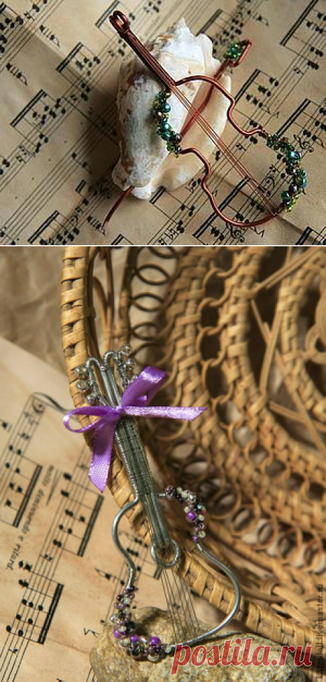 Украшение-скрипка из проволоки — Сделай сам, идеи для творчества - DIY Ideas