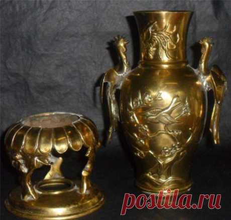 Elegant Asian Brass Censer or Vase Suzaku Phoenix Incense Burner Brass Censer | eBay