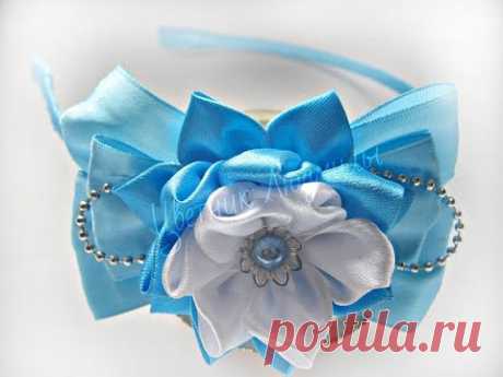 Обруч своими руками \ канзаши \   Wrap your hands \ kanzashi \  мк \ DIY