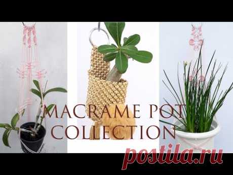 Macrame Collection : Macrame Plant Hanger with Beautiful Pattern | Koleksi Gantungan Pot Macrame