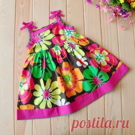 Baby girl cotton dress,infant floral print... / Рукоделие / вяжем и шьём / Pinme.ru