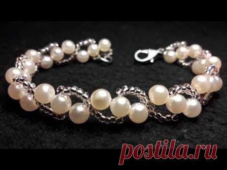 (80) Delicate Bracelet of Pearls and Mostacillas ... Class # 63 !!! - YouTube