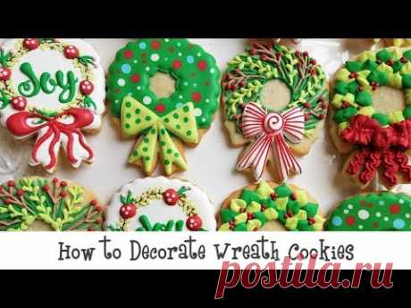 How to Decorate Holiday Wreath Cookies