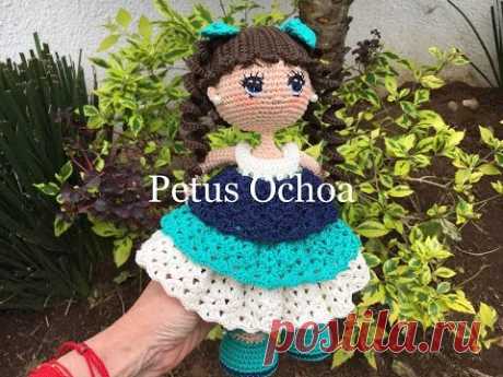 Como tejer pelo amigurumi para muñeca Alexa By Petus CUARTA PARTE