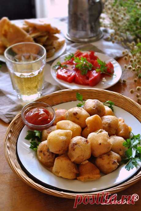 Паста Патафри или как да си направим пухкавата панировка от Хепи / Cheese and Zucchini in Beer batter ( Pate a frire recipe)