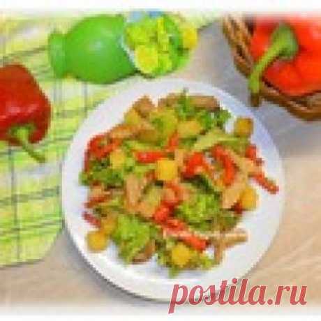 Теплый салат "Абинский" Кулинарный рецепт