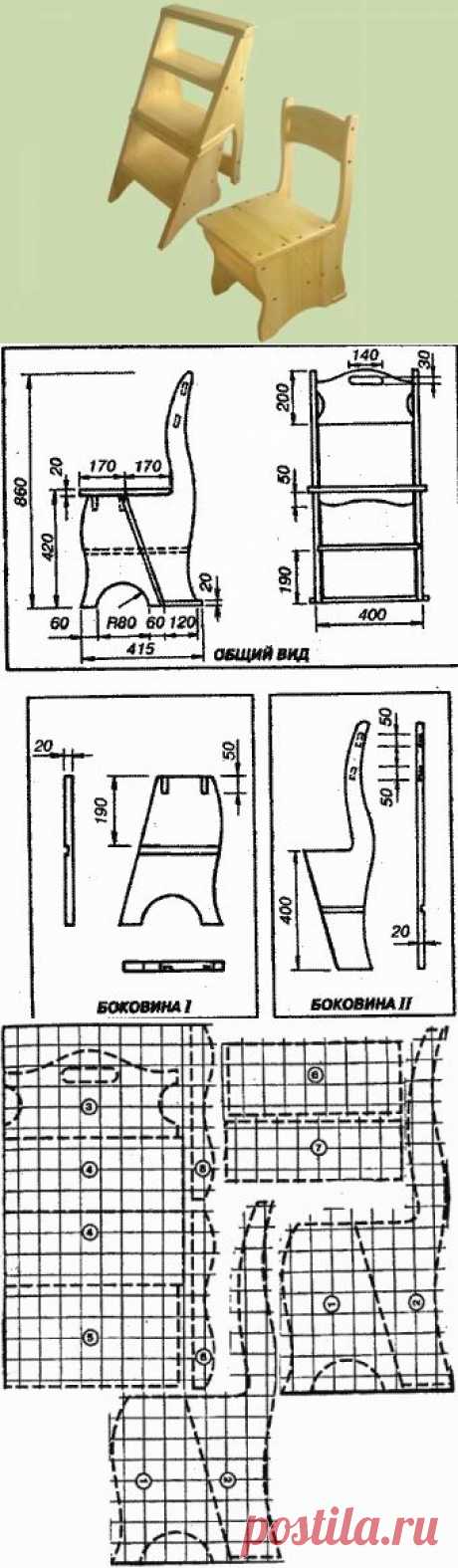 Стул-стремянка своими руками - сделай сам - Интересные статьи для Дачников - Моя ФАЗЕНДА