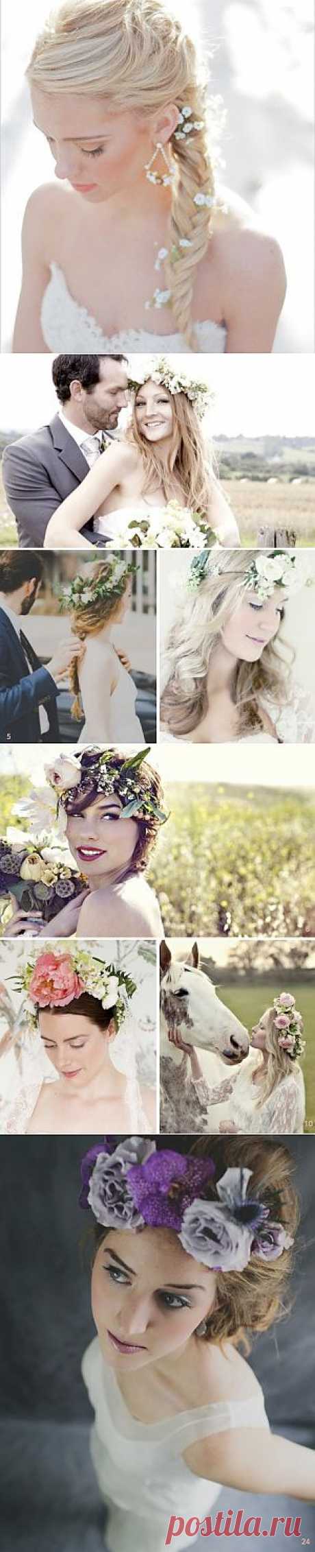 Свадебные причёски с цветами: 50 супер-романтичных вариантов | Самоцветик