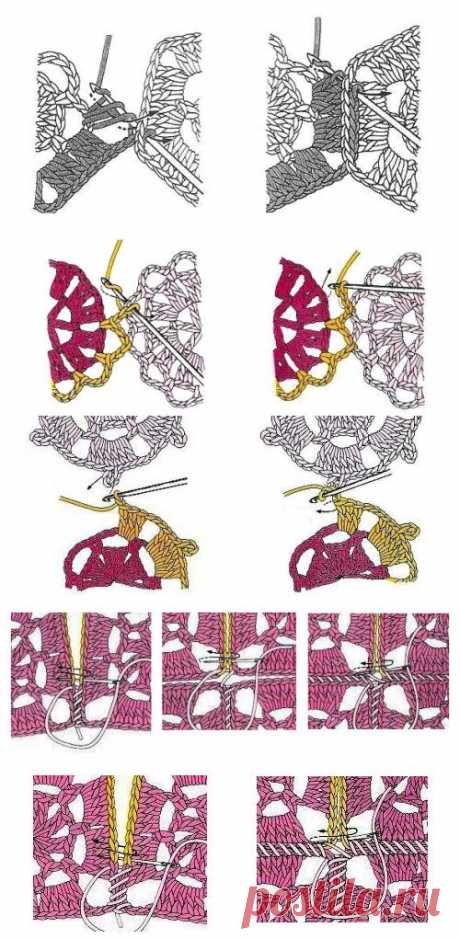 Соединение мотивов крючком