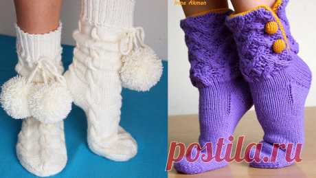 Вязание носки красивые Рукоделие для дома своими руками. Мастер-классы, уроки и креативные идеи.