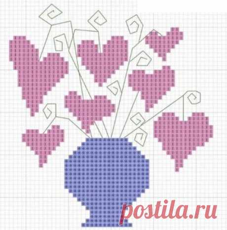 Соблазнительные восхитительные сердечки со схемами для вязания и вышивки! | Вязалки Веселого Хомяка | Дзен