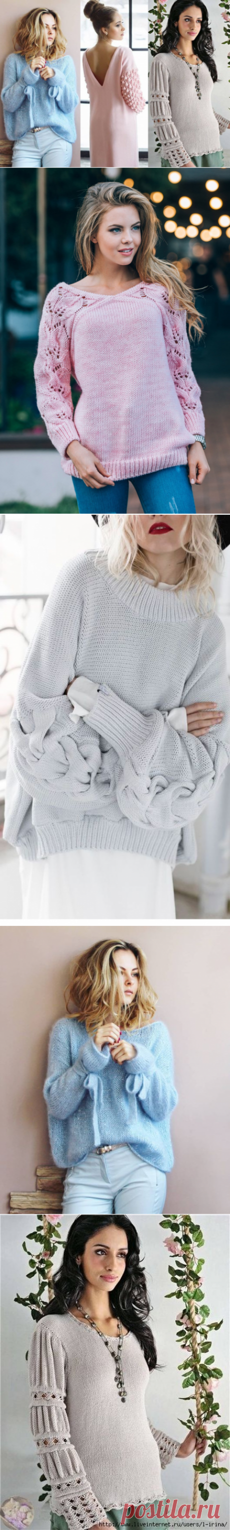 Изюм в рукаве: вязаные свитера с оригинальными рукавами