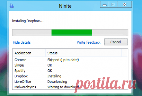 Ninite - установка или обновление нескольких приложений одновременно