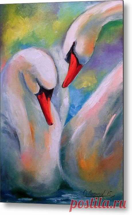 Mar 12, 2021 - Purchase a metal print of the painting "White swans" by Olha Darchuk.  All metal prints are professionally printed, packaged, and shipped within 3 - 4 business days and delivered ready-to-hang on your wall. Choose from multiple sizes and mounting options.