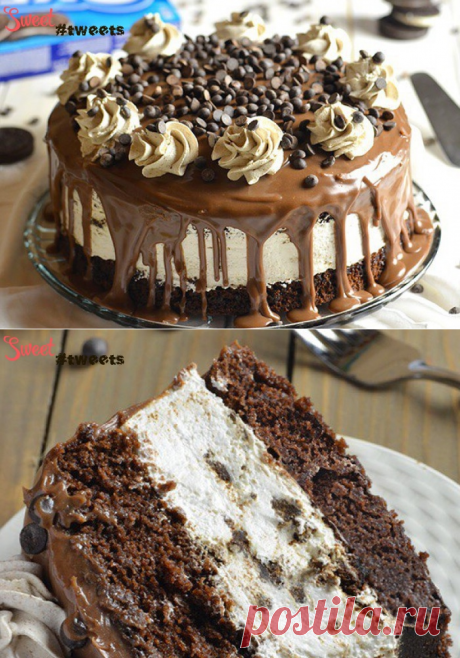 Шоколадный торт-чизкейк с шоколадным печеньем | Sweet Twittes