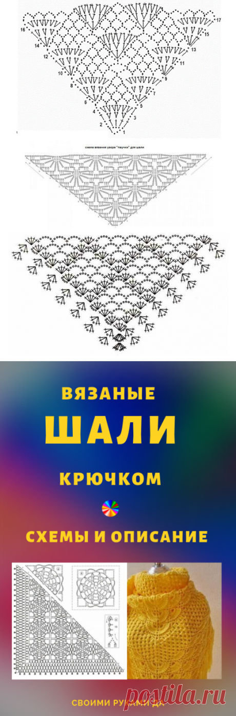 Вязаные шали крючком: схемы и описание... Если вы думаете, что шали вышли из моды, то ошибаетесь!