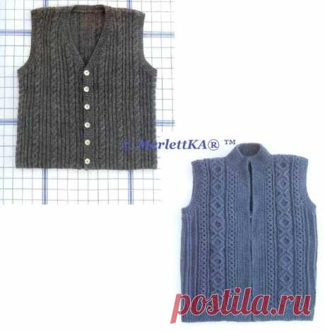 Вязание спицами - пуловеры,жакеты и безрукавки для мужчин